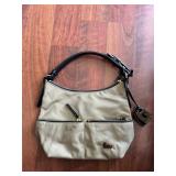 Coach Style Tan Nylon Shoulder Bag