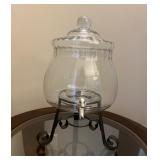 Glass Beverage Dispenser W/Stand 17ï¿½ï¿½