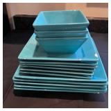 Turquoise Dinnerware Plates & Mugs