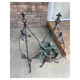 Wrought Iron Plant Stands Pair