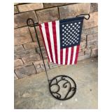 Metal Flag Stand With U.S. Flag
