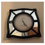 Decorative Wall Clock With Mirror Accents