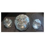 Anchor Hocking Clear Pumpkin Jars Set