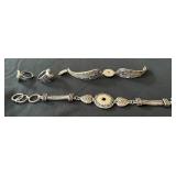 Vtg Metal Jewelry & Snap Buttons