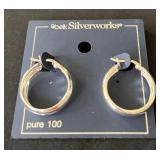Beck Silverworks Pure 100 Hoop Earrings