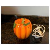 Vtg Ceramic Pumpkin Electric Warmer