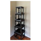 Modular Black Stackable Shelving Units