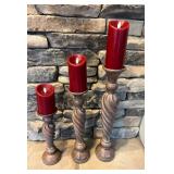 3 Candle Holders