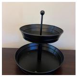 Black Metal Two-Tier Tray 13ï¿½ï¿½