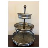 Three-Tier Galvanized Metal Stand 19.5ï¿½ï¿½