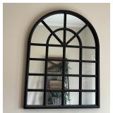 Black Arched Windowpane Mirror 26ï¿½ï¿½x34ï¿½ï¿½