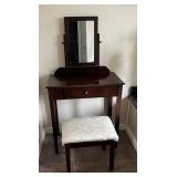 Wooden Vanity Desk W/Mirror 27ï¿½ï¿½x14.5ï¿½ï¿½x51ï¿½ï¿½