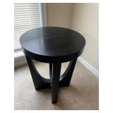 Black Wooden Round Accent Table13ï¿½ï¿½x14ï¿½ï¿½x24.5ï¿½ï¿½