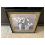 Framed Art Print of White Tulips