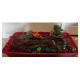 Two Totes of Artificial Flowers