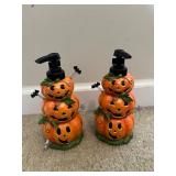 2 Vtg Pumpkin Soap Dispensers