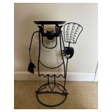 Vtg Wrought Iron Candle Holder