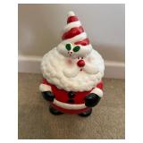 Vtg Santa Claus Ceramic Cookie Jar