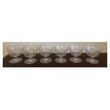 6 Vtg Frosted Glass Dessert Cups