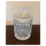 Cut Glass Covered Jar with Lid