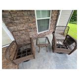 Wicker Patio Set W/Table