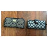 Two Vtg Coach Style Logo Wallets