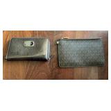 Two Metallic Zip Wallets