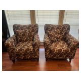 Vtg Upholstered Armchairs