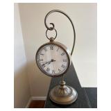 Hanging Brass Clock With Roman Numerals