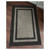 Rectangular Area Rug With Border Design