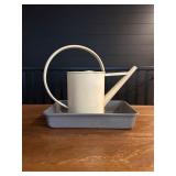 Vtg Metal Watering Can & Cake Pan