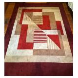 Vtg Geometric Area Rugï¿½96ï¿½131