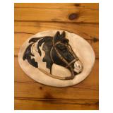 Vtg Chalk-ware Horse headï¿½13.25ï¿½10