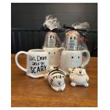 Vtg Halloween Mugs & Salt/Pepper Shakers
