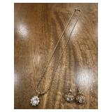 Gold Necklace and Earrings Setï¿½20ï¿½