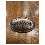 Vtg Silver-Toned Tribal Broochï¿½1.5ï¿½