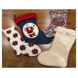 Vtg Christmas Stockings & Plate