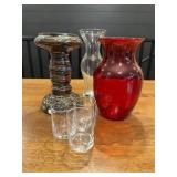 Vtg Glass & Candle Holder Assrtï¿½9ï¿½