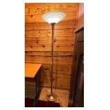 Vtg Brass Floor Lamp w/Shadeï¿½71ï¿½