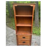 Vtg Mission Style Wood Bookshelfï¿½22x11x59