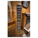 Vtg Wooden CD Storage Towerï¿½12x14x49