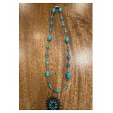 Vtg Turquoise Beaded Necklaceï¿½18ï¿½
