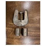 Vtg Alpaca Mexico Belt Buckle Setï¿½2ï¿½2