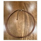 Vtg Multi-Strand Leather Necklaceï¿½18ï¿½