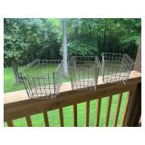 3 Vtg Metal Wire Storage Basketsï¿½9x11x7