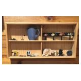Wooden Display Shelf w/Assrtd Itemsï¿½22x5x11