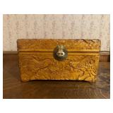 Vtg Hand-Carved Wooden Boxï¿½12x8x6.5