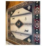 Vtg Navajo-Inspired Wool Area Rugï¿½102ï¿½92