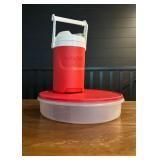 Tupperware Pie Carrier ï¿½& Igloo Jug