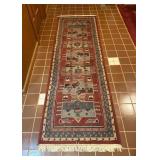 Vtg Handwoven Wool Runner Rugï¿½32ï¿½98
